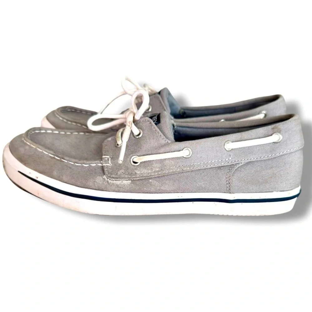 Sperry Bahama Grey Washable 2-Eye Boat Shoe Size 7M